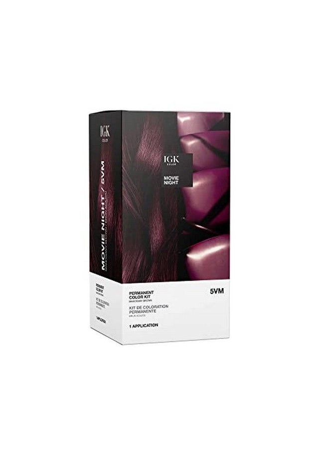 iGK Permanent Color Kit Movie Night Mahogany Brown 5Vm | Easy Application + Strengthen + Shine | Vegan + Cruelty Free + Ammonia Free | 4.75 Oz  - Image 1