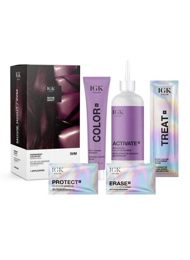 iGK Permanent Color Kit Movie Night Mahogany Brown 5Vm | Easy Application + Strengthen + Shine | Vegan + Cruelty Free + Ammonia Free | 4.75 Oz  - Image 3