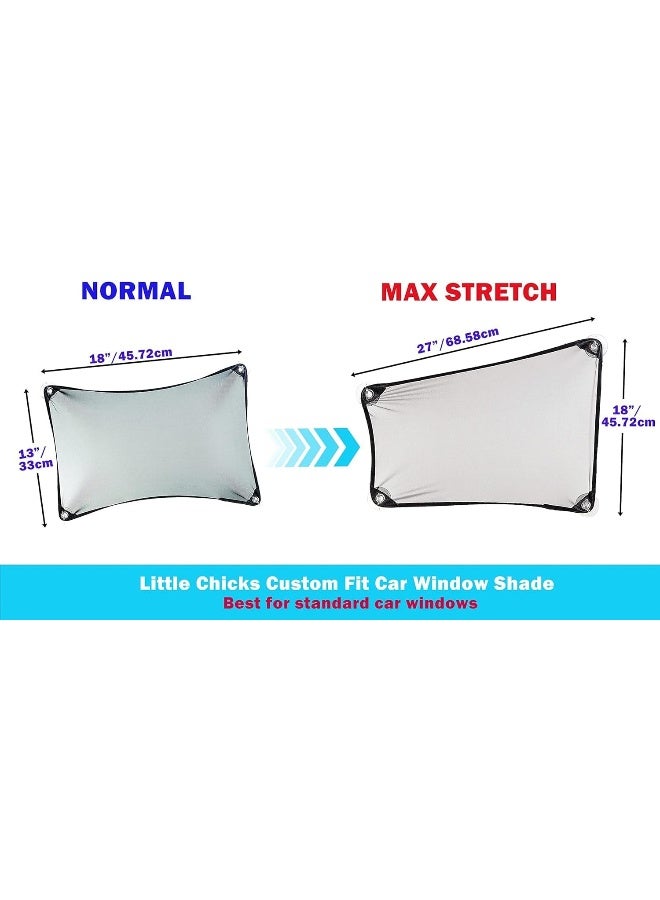 Little Chicks Custom Fit Car Window Shade, Stretchable Sun Protector Visor - Model CK102-24x17 Inch - Image 4