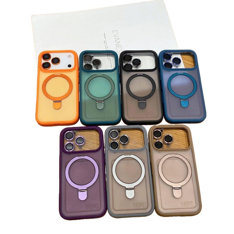 PC MagSafe Case for iPhone 17 / 17 Air / 17 Pro / 17 Pro Max with Kickstand and Strong Magnetic plus Skin Feel plus Matte Finish in Navy Blue - Image 4