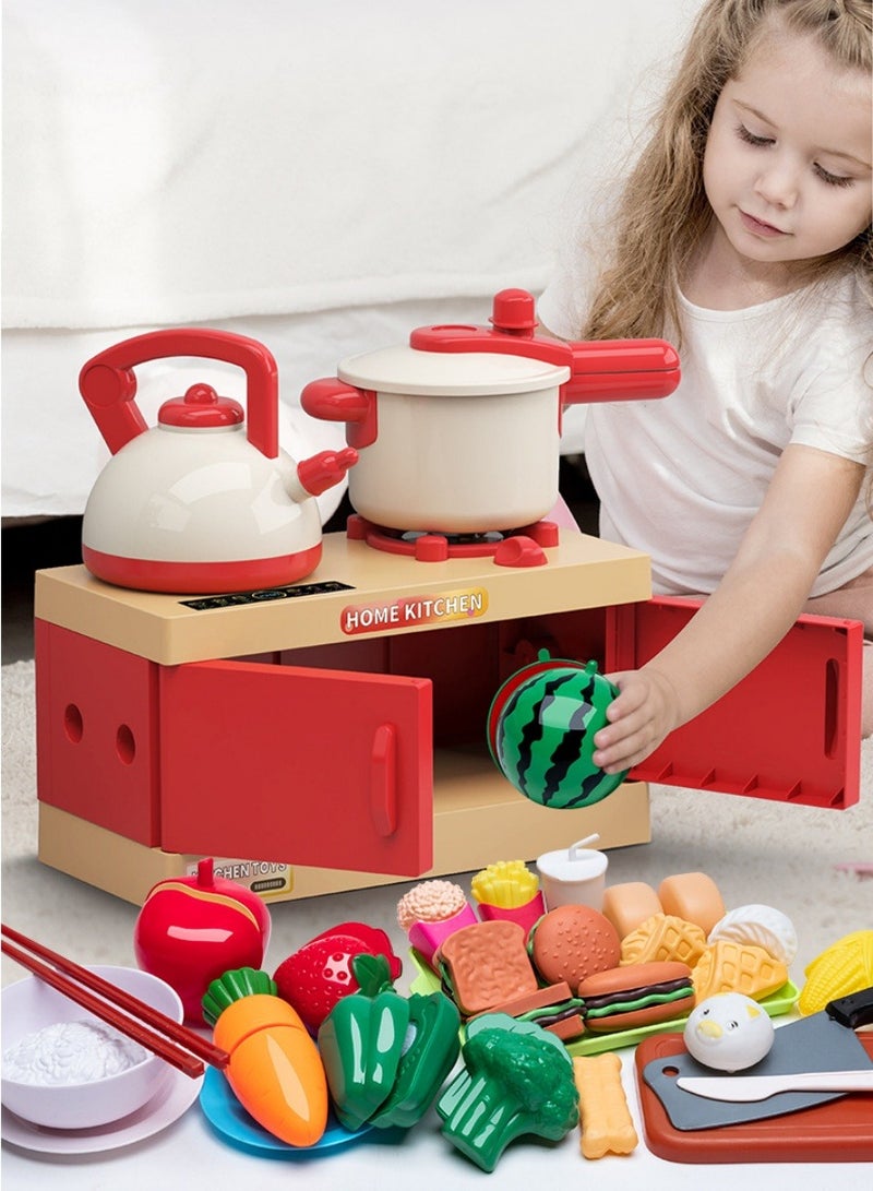 جني ثروة مطبخ للأطفال، ألعاب المطبخ، مجموعة ألعاب الطبخ للأطفال، هدية للأولاد والبنات,70 قطعة - Image 3