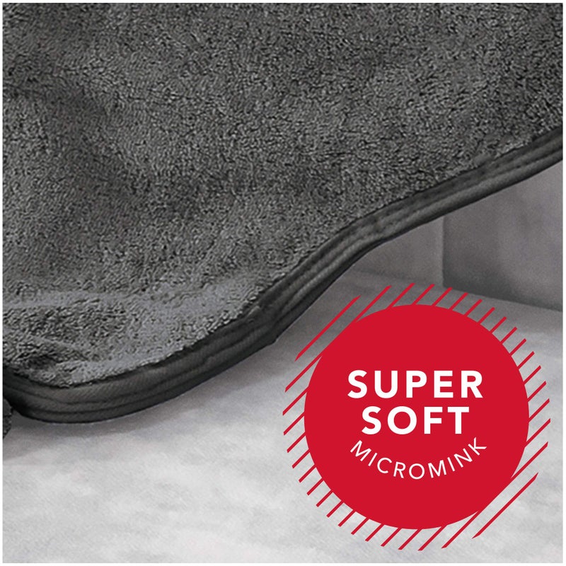 Sunbeam غطاء وسادة تسخين صن بييم لتخفيف آلام الظهر مع إيقاف تلقائي وخيار تسخين رطب 23 × 15 بوصة رمادي Slate - Image 4