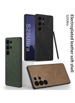 GKK Luxury Matte Leather Case for Samsung Galaxy S25 Ultra (2025) , Ultra-Thin, Anti-Drop, All-Round Protection Phone Cover Support Wireless Charging with Pen Slot Design - Pen Not Included  - Image 2