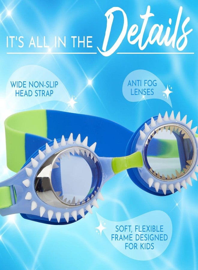 Bling 2O Bling2o Boy's Fish-N-Chips Swim Goggles (Little Kids/Big Kids) Hammerhead Blue One Size - Image 4