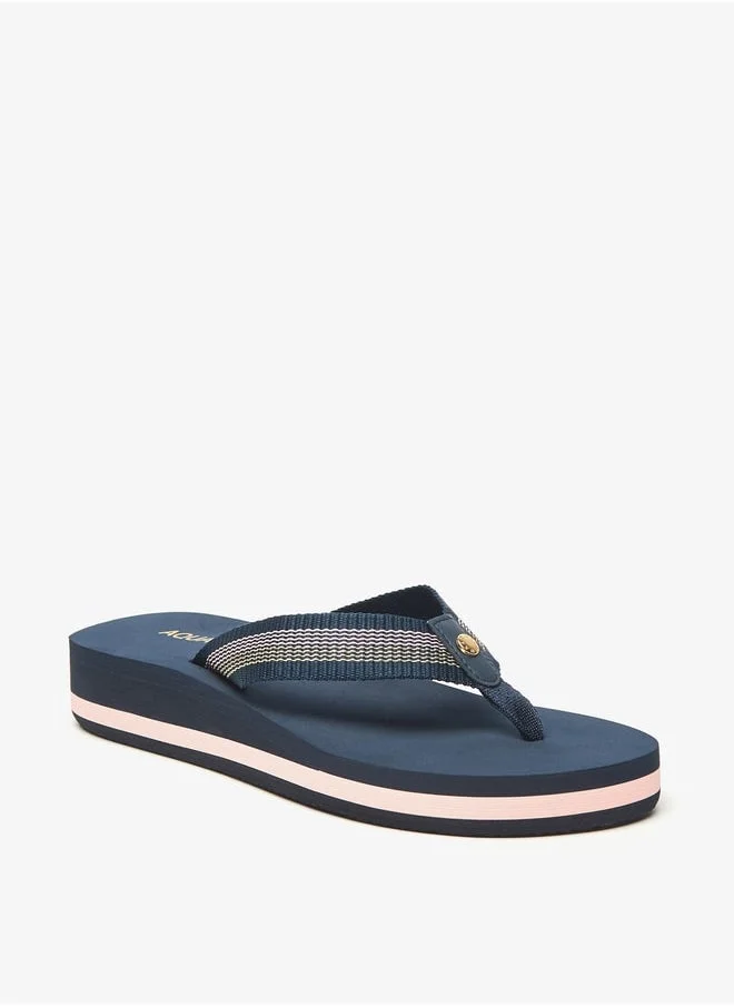 أكوا Women's Printed Thong Slippers