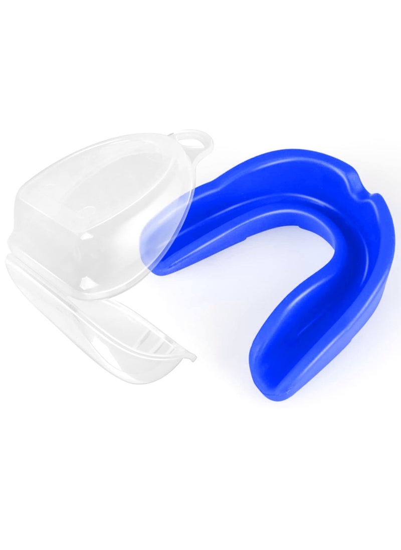 Generic Silicone Mouth Guard Teeth Protection with Box for Various Sports, Blue  - Image 1