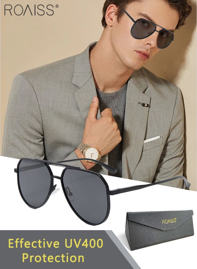 roaiss Men's Polarized Aviator Sunglasses, UV400 Protection Sun Glasses with Aluminum Magnesium Frame, Fashion Anti-Glare Sun Shades for Men Driving, Fishing, Traveling - Image 1