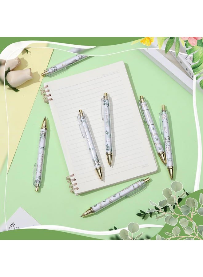 Chuangdi 24 Pcs Baby Shower Ballpoint Pens Favors Bulk Retractable Ballpoint Pen Black Ink with Baby Shower Gifts for Guests School Supply(Leaf) - Image 3
