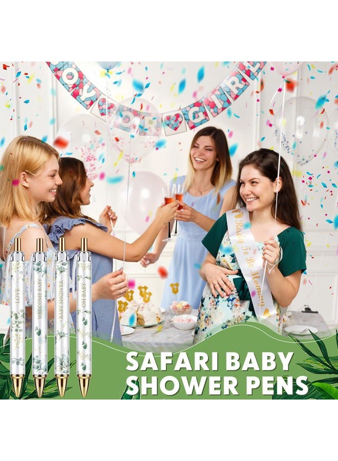 Chuangdi 24 Pcs Baby Shower Ballpoint Pens Favors Bulk Retractable Ballpoint Pen Black Ink with Baby Shower Gifts for Guests School Supply(Leaf) - Image 5