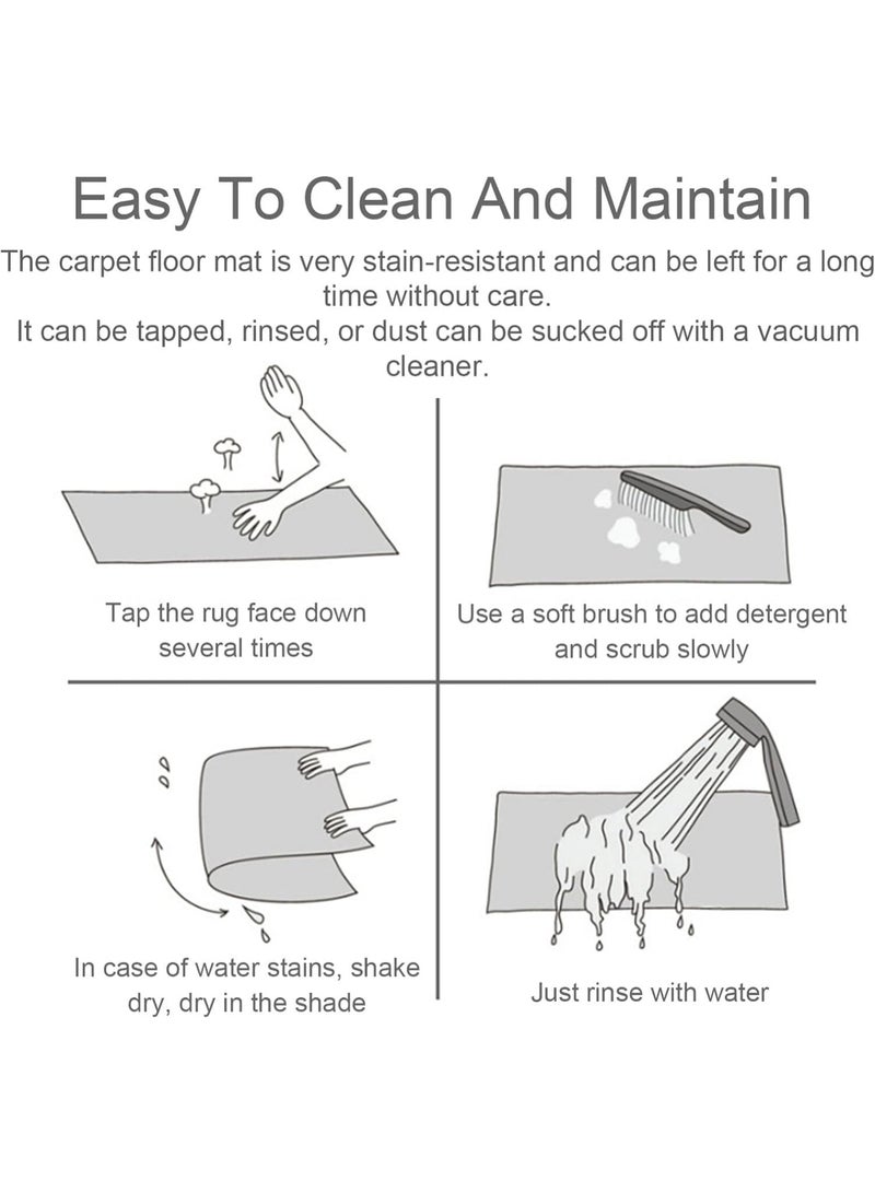 Soofam سجاد لعب للأطفال لسيارات الألعاب، سجادة غرفة اللعب لحركة المرور في المدينة، سجادة تعليمية غير قابلة للانزلاق، سجادة لعب للأطفال في غرفة النوم (رمادي) - Image 5