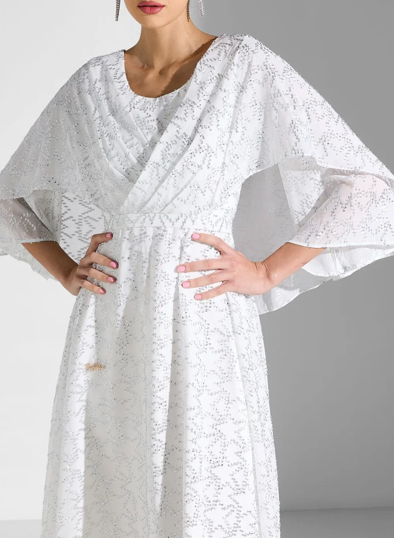 Fashion Trends by Suzy Matar Puff Sleeve Tiered Dress