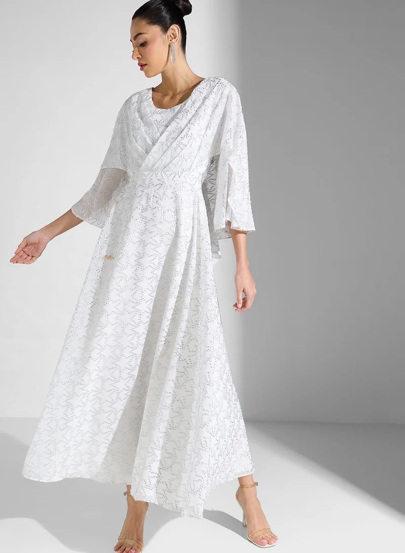 Fashion Trends by Suzy Matar Puff Sleeve Tiered Dress