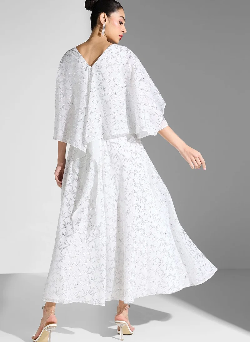 Fashion Trends by Suzy Matar Puff Sleeve Tiered Dress