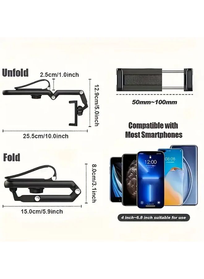 Black Magnetic Car Phone Holder With 360 Rotation Air Vent Dashboard Mount - Image 2