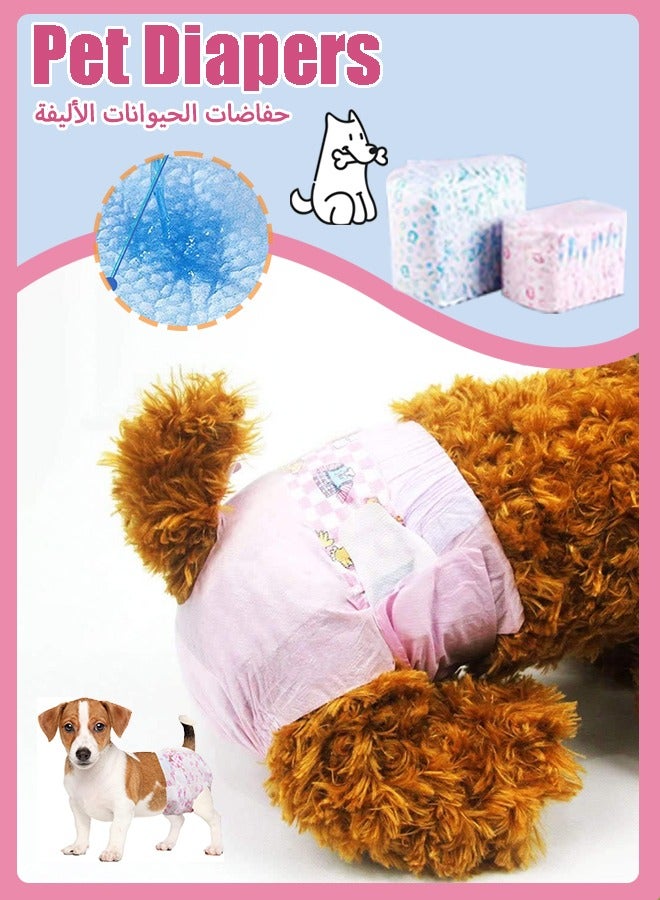 Generic Disposable Pet Diapersfor Female Dogs Female Ultra Protectio forDiapers Ultra Protection Super Absorbent Soft HeatingStretchy Dog Diapers Waist Full Wrapped for Dogs and Cats  - Image 1