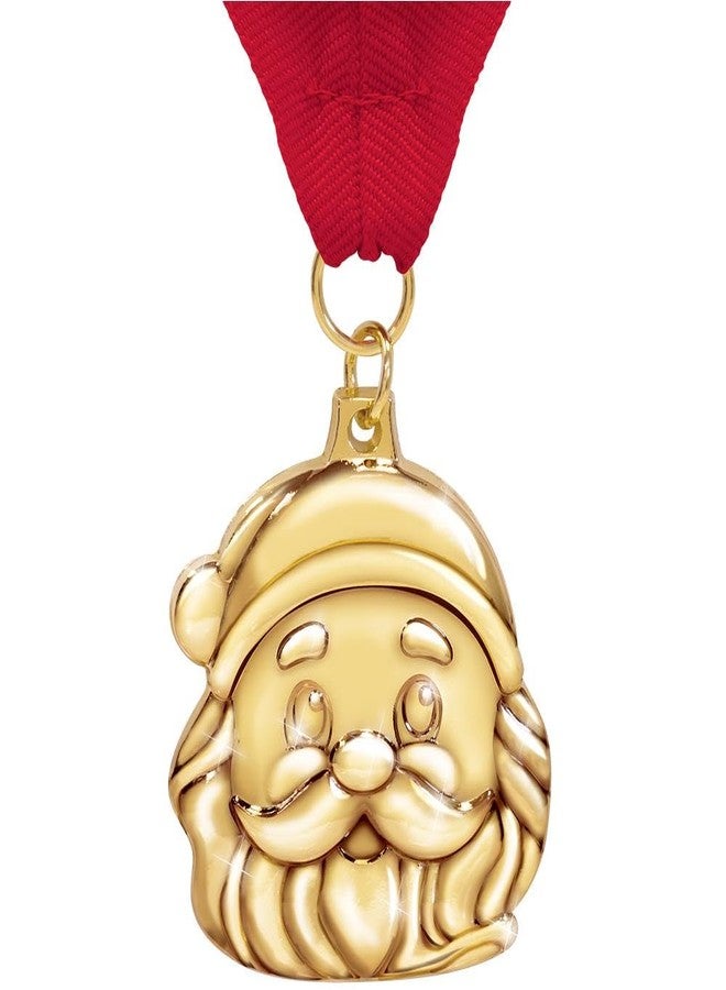 Crown Awards مجموعة ميداليات سانتا (10 قطع) - ميداليات ذهبية مقاس 2 بوصة لجوائز العطلات، مناسبة لحفلات عيد الميلاد، والفعاليات الشتوية، وجوائز العطلات، وجوائز عيد الميلاد غير التقليدية، وجوائز ألعاب عيد الميلاد، ومسابقات العطلات. - Image 2