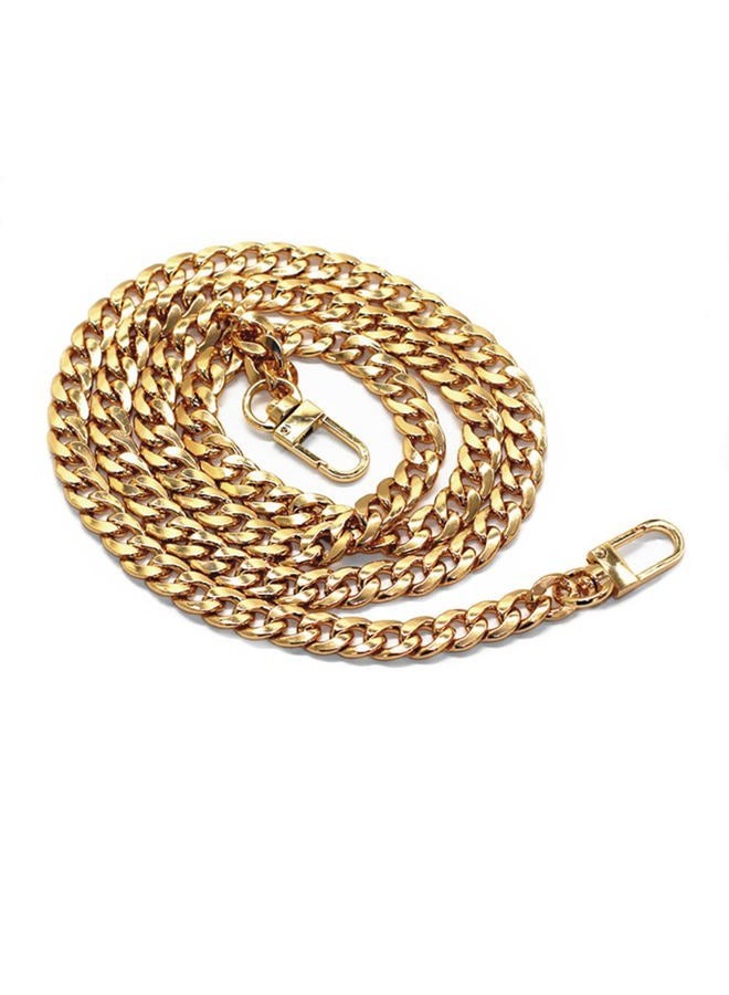 Model Worker DIY Iron Flat Chain Strap Handbag Chains Purse Chain Straps Shoulder Cross Body Replacement Straps with Metal Buckles (31.5", Gold) - Image 3