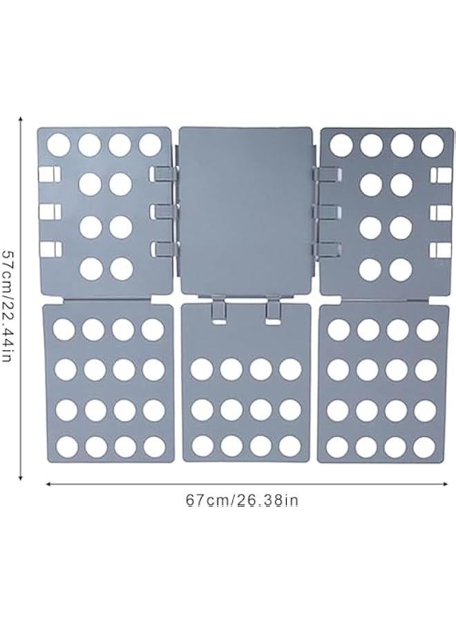 لوح قابل للطي وقابل للتعديل، لوح قابل للطي للقمصان، مجلد تي شيرت، مجلدات غسيل بلاستيكية متينة، قابلة للطي للاطفال والكبار لطي الملابس (رمادي) - Image 4