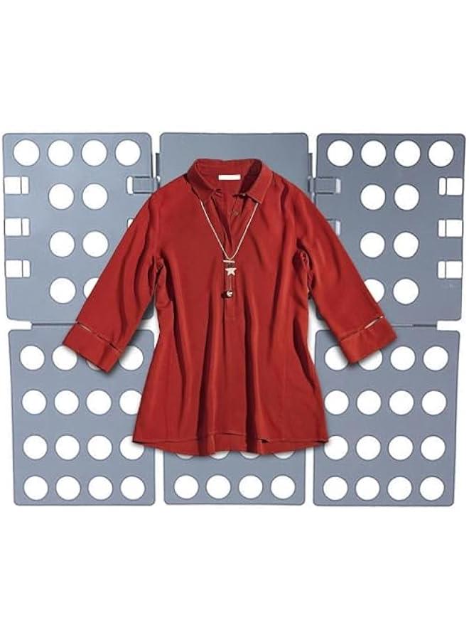 لوح قابل للطي وقابل للتعديل، لوح قابل للطي للقمصان، مجلد تي شيرت، مجلدات غسيل بلاستيكية متينة، قابلة للطي للاطفال والكبار لطي الملابس (رمادي) - Image 5