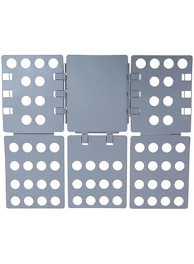 لوح قابل للطي وقابل للتعديل، لوح قابل للطي للقمصان، مجلد تي شيرت، مجلدات غسيل بلاستيكية متينة، قابلة للطي للاطفال والكبار لطي الملابس (رمادي) - Image 1