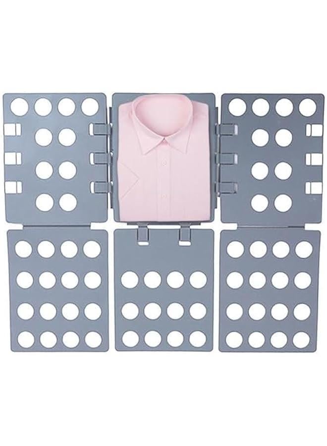 لوح قابل للطي وقابل للتعديل، لوح قابل للطي للقمصان، مجلد تي شيرت، مجلدات غسيل بلاستيكية متينة، قابلة للطي للاطفال والكبار لطي الملابس (رمادي) - Image 2