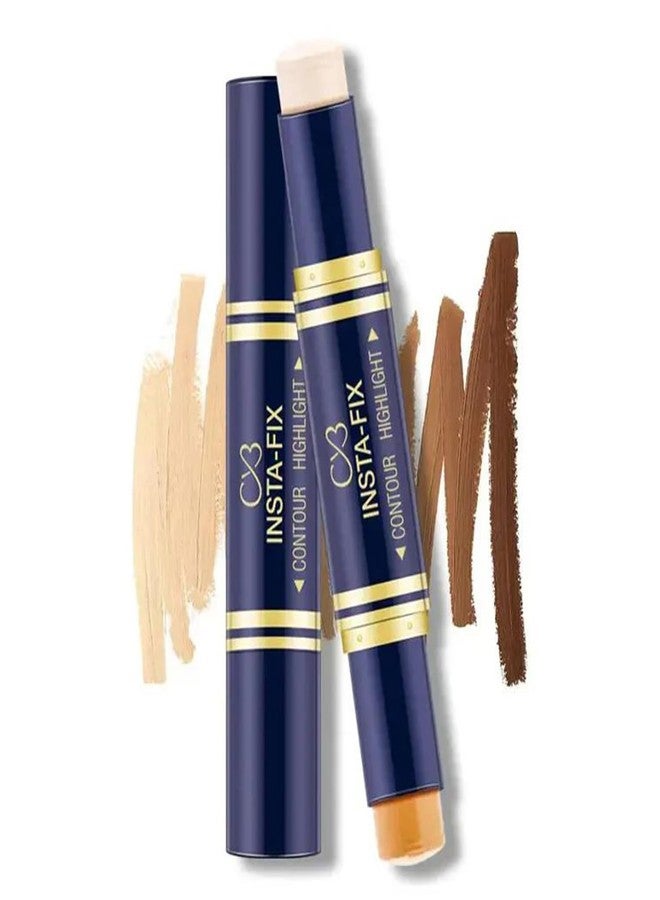 Cvb 2in1 Contour Stick For Face Highlight+Contour Insta-Fix Duo Stick Oil Free Long Lasting - Image 2