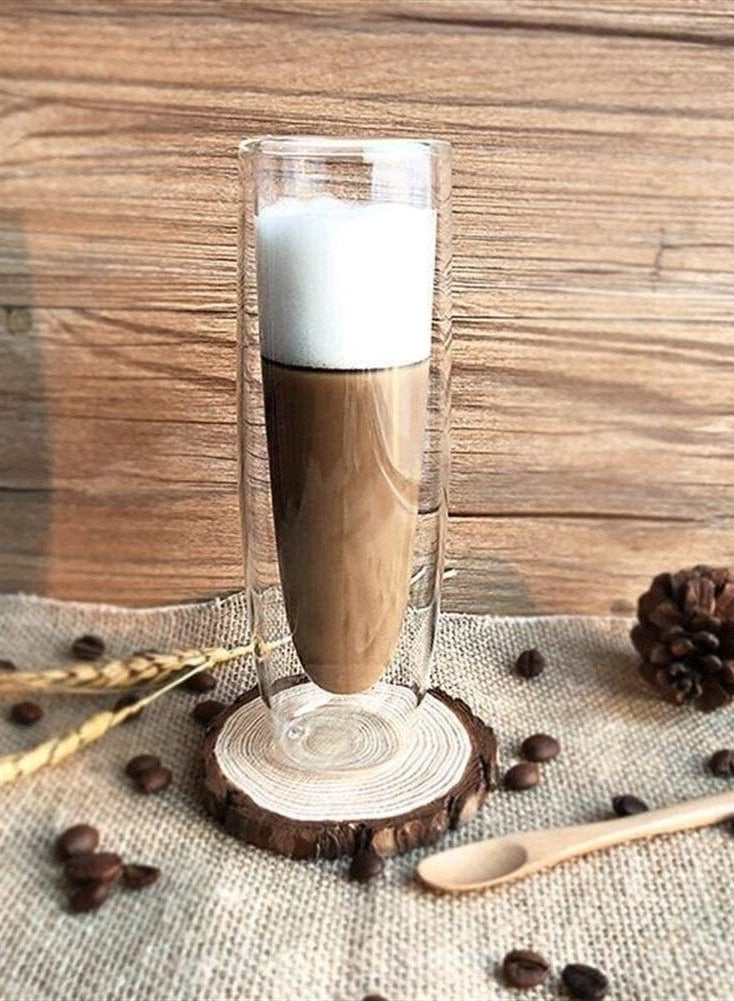 1Chase Set of 2 -250 ML Borosilicate Double Wall Glass Champagne Flutes For Everyday Use - Image 2