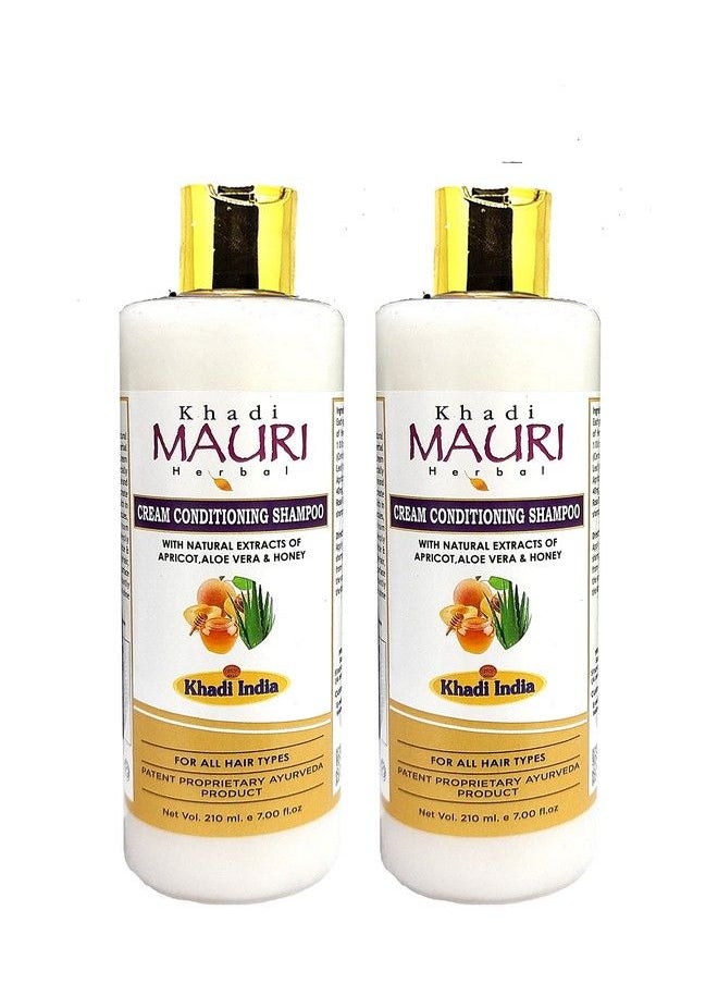 Khadi MAURI Conditioning Cream Shampoo Pack Of 2 (420 Ml) White (Kmcndcrmshx2)  - Image 2
