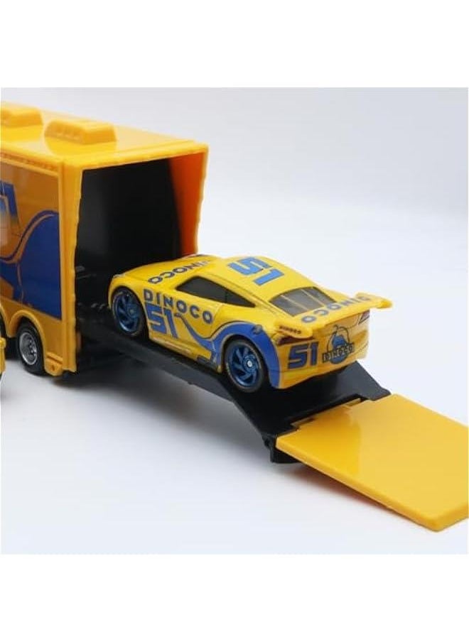 Generic - Car Toy 2 3 Truck and Car Set, 1:55 Diecast Model Mini Vehical, Compact Portable & Collectible Car Toys for Kids Boy Birthday - Image 1