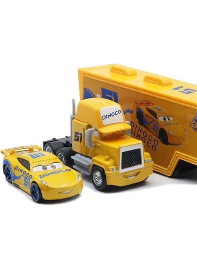 Generic - Car Toy 2 3 Truck and Car Set, 1:55 Diecast Model Mini Vehical, Compact Portable & Collectible Car Toys for Kids Boy Birthday - Image 1