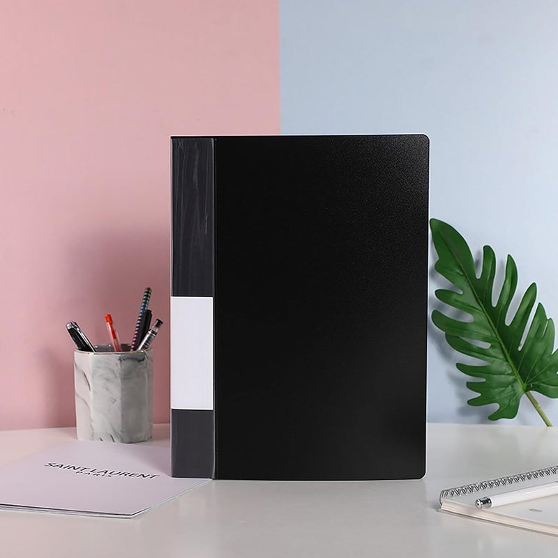 RONTENO A4 Display Presentation File Folder | Clear Pockets Art Plastic Sleeves Protectors Translucent Cover | 60 Pocket Document Binders | Portfolio File Folder for Home, School, Office Set of Two - Image 3
