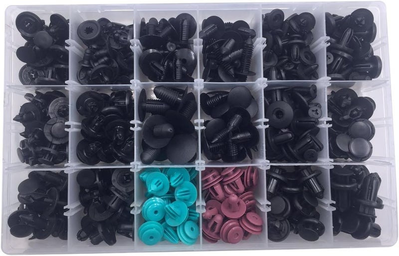 Lantee 299 PCS Car Push Pins Bumper Door Panel Trim Clips Kit - 18 Sizes for BMW, Toyota, Honda, Benz, Nissan, Subaru, Mazda, Audi - Image 3