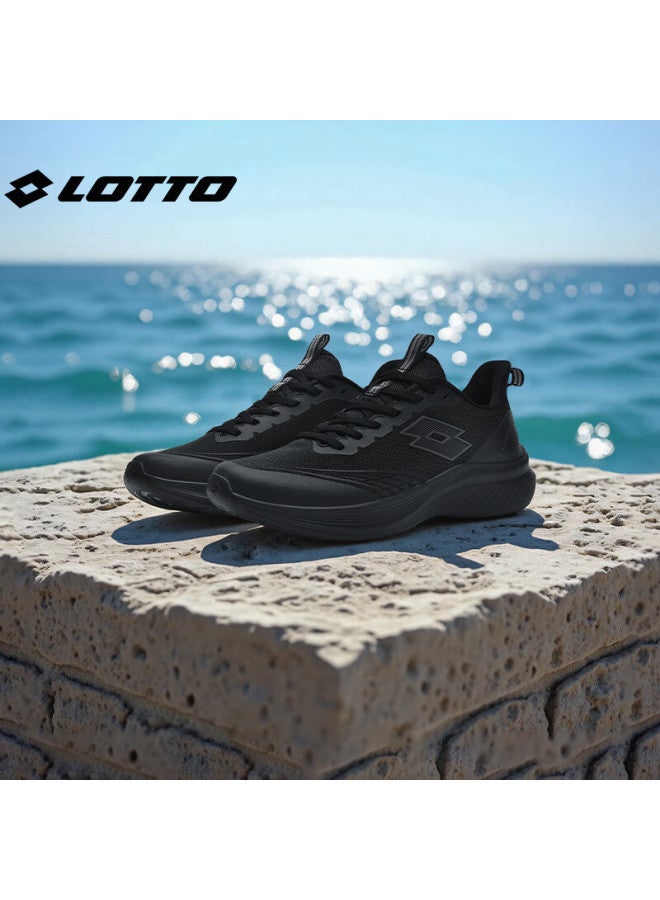 Lotto Men's Running Shoes Breathable Stable Shock Absorption Sports Casual Jogging Shoes 1176 Black 43 - Image 1