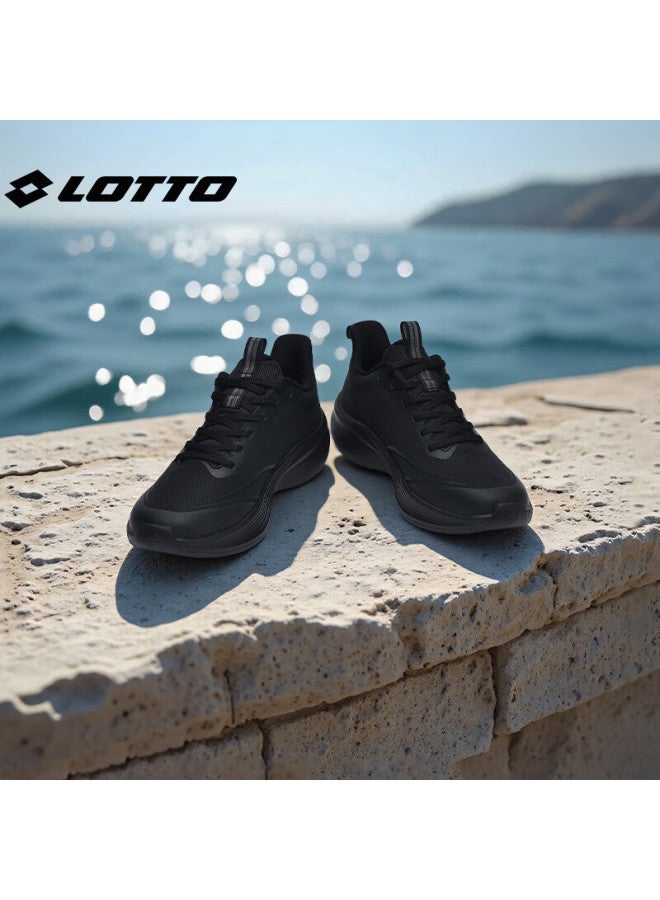 Lotto Men's Running Shoes Breathable Stable Shock Absorption Sports Casual Jogging Shoes 1176 Black 43 - Image 3