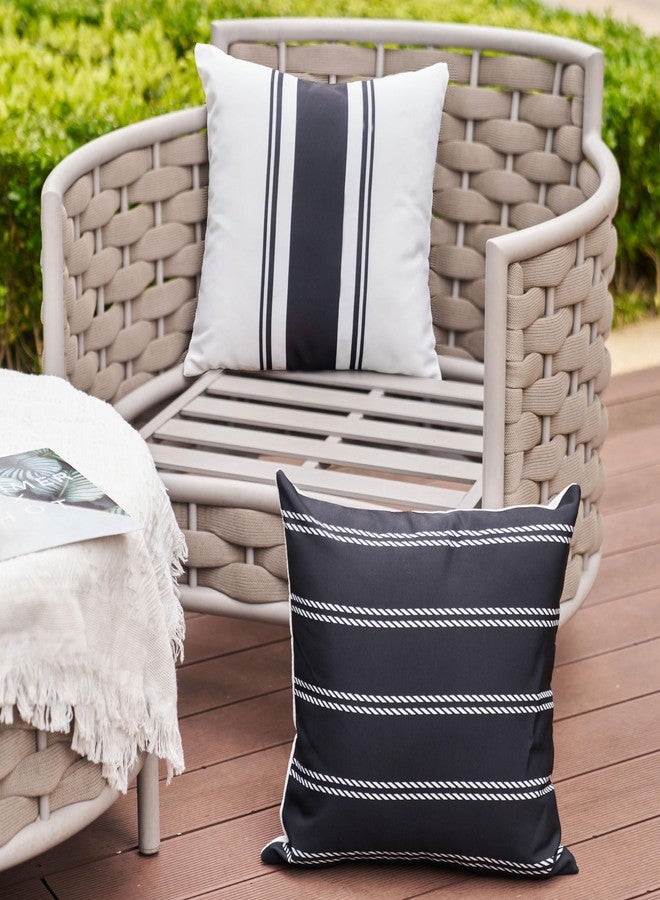 DFXSZ Outdoor Pillow Covers 18x18 Inch Set of 4 Waterproof Modern Geometry Throw Pillows Outdoor Summer Waterproof Decor for Patio Funiture Garden Polyester Cushion Covers 013A - Image 3