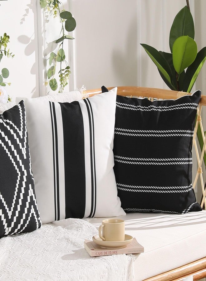 DFXSZ Outdoor Pillow Covers 18x18 Inch Set of 4 Waterproof Modern Geometry Throw Pillows Outdoor Summer Waterproof Decor for Patio Funiture Garden Polyester Cushion Covers 013A - Image 5