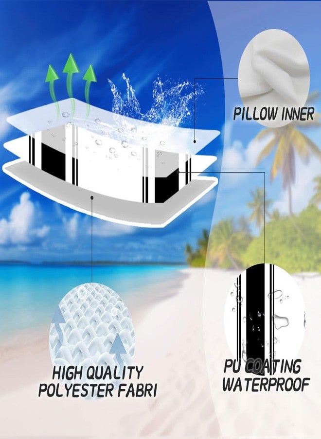 DFXSZ Outdoor Pillow Covers 18x18 Inch Set of 4 Waterproof Modern Geometry Throw Pillows Outdoor Summer Waterproof Decor for Patio Funiture Garden Polyester Cushion Covers 013A - Image 4