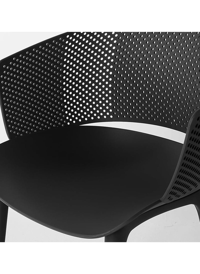 MAPLE HOME DECORATION - Maple Home Modern Plastic Dining Armchair Stackable Curved Backrest Nordic Leisure Living Outdoor Garden Indoor Patio Furniture - Image 1
