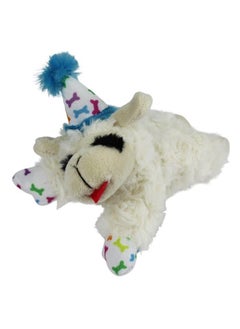 Multipet Blue Happy Birthday Mini Lamb Chop Dog Toy, Small  - Image 1