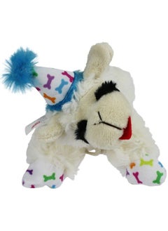 Multipet Blue Happy Birthday Mini Lamb Chop Dog Toy, Small  - Image 2