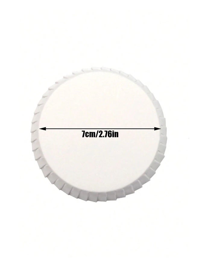 100 disposable paper cup lids (7cm*7cm), paper hot cup lids for coffee cups and tea cups, coffee cup lids suitable for espresso, hot and cold drinks, tea, coffee, hot tea cups, white disposable coffee cup lids, coffee cup lids.  - Image 5
