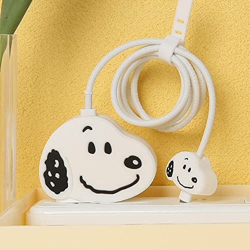 VNJ ACCESSORIES Protective Charger Case for iPhone 18W 20W iPhone 16 15 14 13 12 11 Pro Max Charging Cable Charger Protective Cover Data Cable Protective Sleeve-Snoopy Multicolor - Image 1
