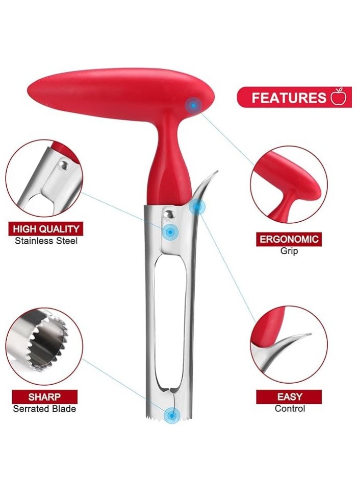 Generic - Premium Apple Corer Tool - Easy to Use and Clean - Sturdy Apple Core Remover with Sharp Serrated Blades - Stainless Steel Corers for Apple and Pear - Core Fruits with Ease - Image 1
