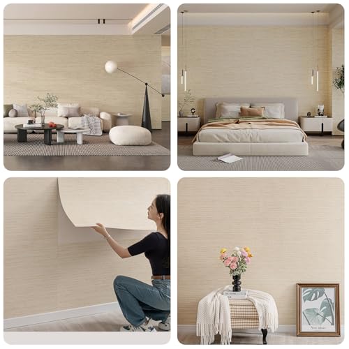 NAMAII 3D Wall Panels Peel and Stick – 23.82"x110" PVC Faux Travertine Texture, Self Adhesive Waterproof Wall Covering, DIY Accent Wall, Sofa Background Backsplash & Modern Home Decor, Covers 18 sq.ft - Image 3