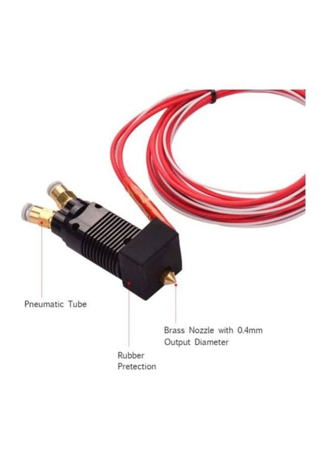 Generic - Hotend Extruder Kit With Brass Nozzle,Hot End Extruder Nozzle Kit For 3D Printer, Mk8 Extruder Hotend Kit 3D Printer Accessories 0.4mm Nozzle with Secure Connection For 3D Printing Parts - Image 1