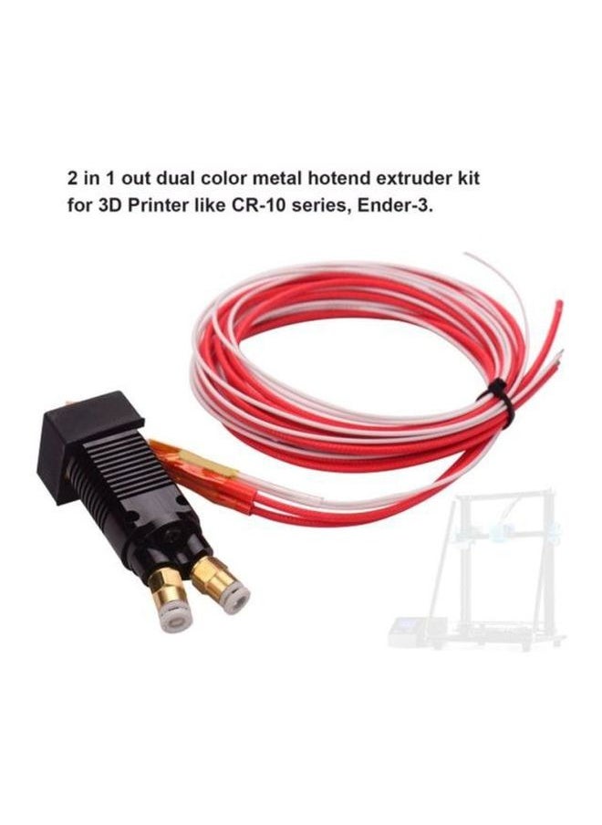 Generic - Hotend Extruder Kit With Brass Nozzle,Hot End Extruder Nozzle Kit For 3D Printer, Mk8 Extruder Hotend Kit 3D Printer Accessories 0.4mm Nozzle with Secure Connection For 3D Printing Parts - Image 1