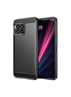 For T-Mobile REVVL 7 Pro 5G Carbon Fiber Brushed Texture TPU Phone Case(Black)