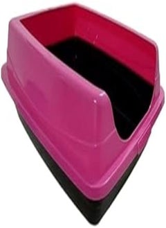 Generic Cats & Dogs Litter Boxes - One Size & 2 Sides - Litter Box Premium Quality Multiple Colors (Pink) 
