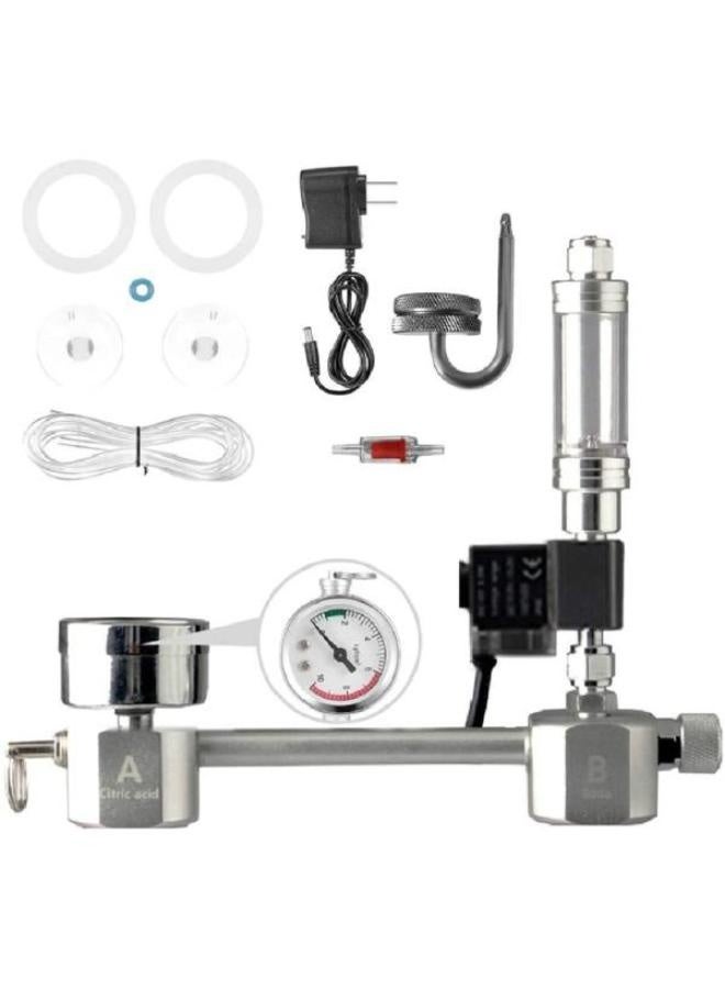 Aquarium DIY CO2 Generator System Kit with Solenoid Valve Bubble Diffuser Carbon Dioxide Reactor Kit for Plants - Image 1