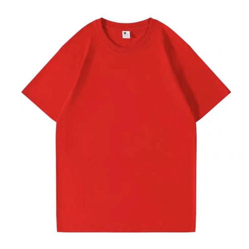 2024 Men'S And Women'S Solid Color Loose T-Shirt Easiest For Match Casual Youth Student Round Neck Short Sleeve T-Shirt - Image 4